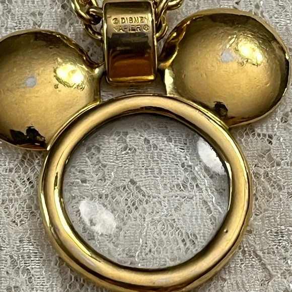 Napier/vintage Signature “Walt Disney’s Mickey” magnifying necklace worn - Picture 6 of 7